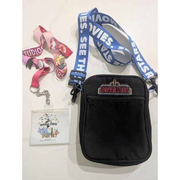 Universal Studios Bundle Retro Day Pack Despicable Me Unicorn Lanyard Pouch Lot - Picture 1 of 8
